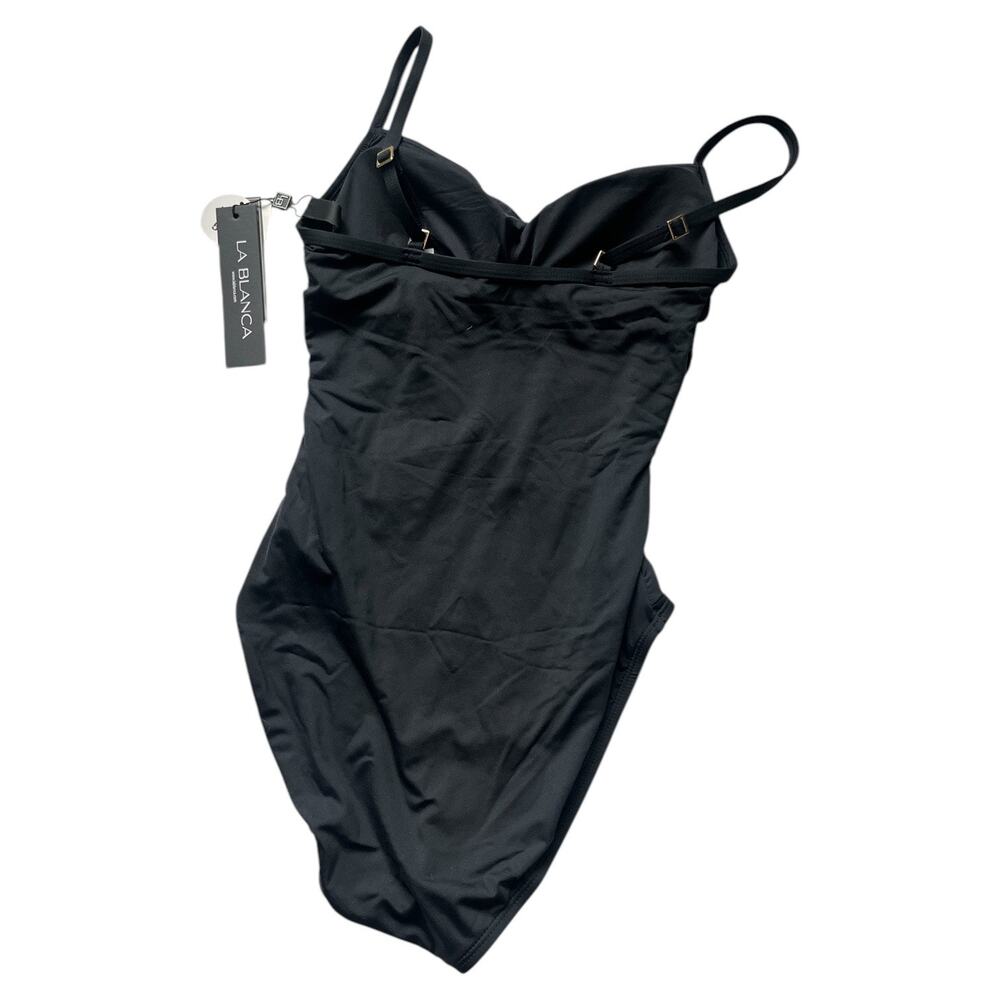 La Blanca NWT Island Goddess Draped Swimsuit Tummy Control 50SPF Size 4 - Picture 3 of 8
